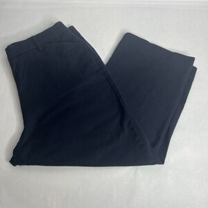 Counterparts Womens Pants 8 Leg Mid Rise Navy Capri Dress Pants Slacks Cropped